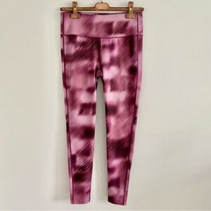 Athleta Pink Printed Leggings Size Medium